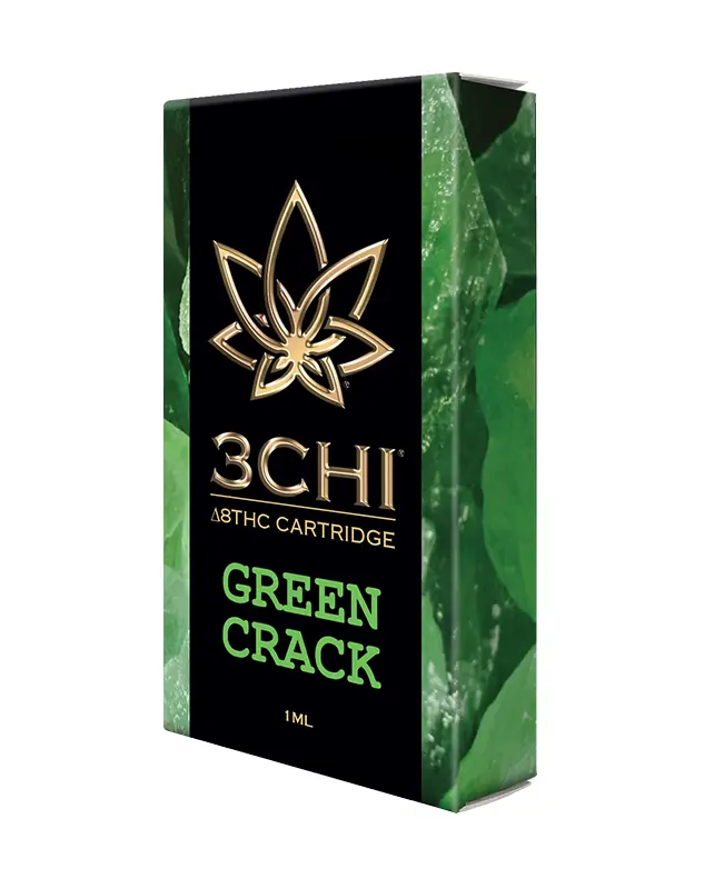 Delta 8 THC Vape Cartridge - Green Crack - Strain: Green Crack