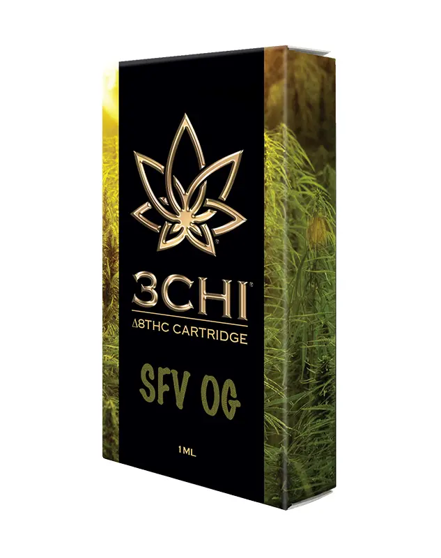 Delta 8 THC Vape Cartridge - SFV OG - Strain: SFV OG