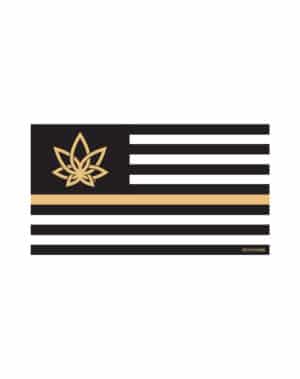 canna fan merch sticker flag black