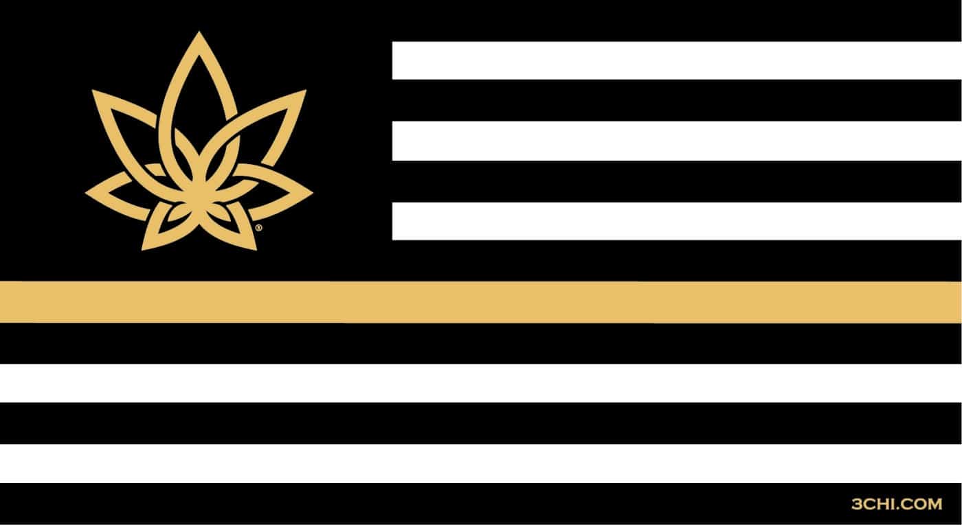 canna fan merch sticker flag black