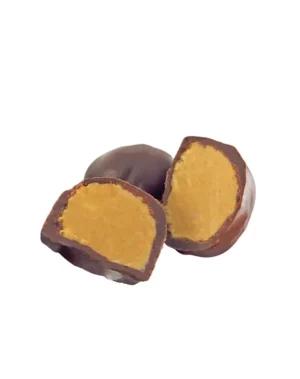 Delta 9 Peanut Butter Nuggets - Our Delta 9 Peanut Butter Nuggets blend the amazing peanut butter taste with 15mg of Delta 9 THC and 15mg of CBD in each nugget. These little nuggets are sure to have you wanting more. Available in packs of 6, 40, and 80 nuggets.
Specially-formulated, fast-acting Delta 9 THC candies
Dispensary-grade
NO hemp taste
Non-GMO
15mg D9 : 15mg CBD per nugget
Potent & long lasting
Delicious non-vegan recipe
Derived from USA-grown hemp
Farm Bill Compliant : <0.3% ∆9THC