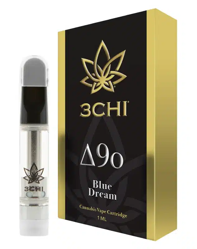 Delta 9o Vape Cartridge - Blue Dream CDT - 1ml - Elevate your mind with 3CHI's ultra pure Blue Dream Delta 9o vape cart. One puff and you can experience our smoothest, strongest, and longest lasting cannabinoid to date. This vape cart features a potent blend of 95% hemp-derived ∆9o oil and 5% Blue Dream strain-specific terpenes. Lab-tested by an accredited 3rd party lab No MCT, PG, VG, Vitamin E, or other cutting agents 95% potent, broad spectrum Delta 9o oil 5% natural terpenes 1ml total Delta 9o vape cartridge