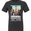 Neon City Graphic Tee - Big steppin' in the big city. You'll be turning heads around the block with the comfy and colorful Neon City Graphic Tee from 3CHI. Just as good for a night out on the town as it is for chillin' on the couch.