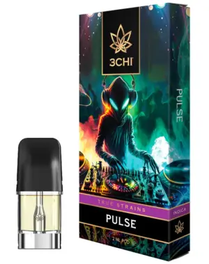 Pulse - True Strains - 2ml Vape Pod - This chill yet social Indica is perfect for getting you in the groove after a long day at work. REQUIRES A 3CHI POD BATTERY TO USE