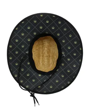 3CHI Black Diamond Straw Hat - Enjoy the outdoors while staying cool in the 3CHI Black Diamond Straw Hat. Made from cattail straw for superior breathability and lightweight performance, the Black Diamond Straw Hat features an ultra-wide brim to keep the sun off your face and an adjustable drawcord chin strap for the perfect fit. The dark fabric of 3CHI's Black Diamond pattern on the underbrim also works to reduce glare, making this the perfect hat for a day by the pool, on the trail, or in the garden!