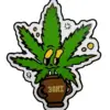Pot Plant Enamel Pin - Pin collectors and stoners unite! No enamel pin collection would be complete without 3CHI's Pot Plant Pin. This fun, unique pin is made of durable hard enamel and the design features a cannabis plant inside a pot. A rubber clutch on the back makes it comfortable enough to wear and holds the pin snug. Perfect for attaching to hats, lanyards, bags, clothing, or your favorite 3CHI t-shirt!