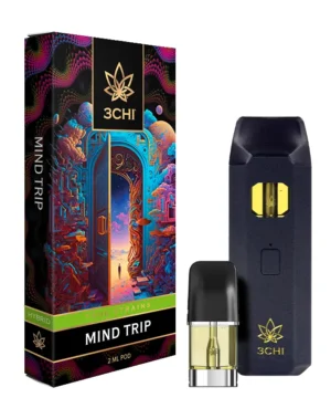 Mind Trip - True Strains - 2ml Vape Pod - Let your creativity flow with this Hybrid blend that encourages exploration of mind. REQUIRES A 3CHI POD BATTERY TO USE
