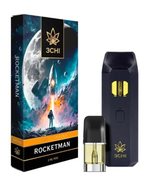 Rocketman - True Strains - 2ml Vape Pod - Propel your mood and productivity to new heights with this stimulating and uplifting Sativa.  REQUIRES A 3CHI POD BATTERY TO USE