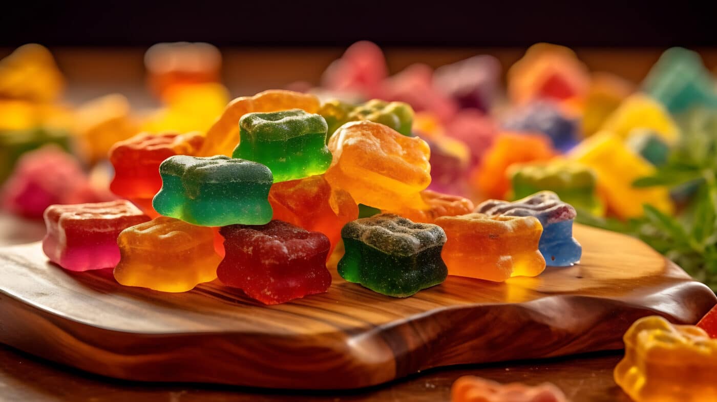 Delta-9 Gummies on a table.