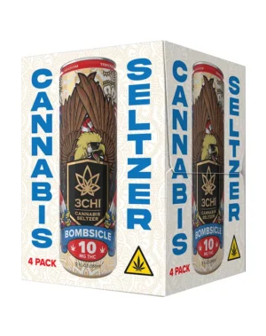 Delta 9 THC Seltzers - Bombsicle - 10mg - Relive summer fireworks with cherry, lime, & blue raspberry fizz plus a clean 10 mg Delta‑9 lift. Full-flavored nostalgia in a 15-calorie can with none of the alcohol or sugar needed.