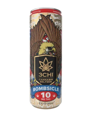 Delta 9 THC Seltzers - Bombsicle - 10mg - Relive summer fireworks with cherry, lime, & blue raspberry fizz plus a clean 10 mg Delta‑9 lift. Full-flavored nostalgia in a 15-calorie can with none of the alcohol or sugar needed.