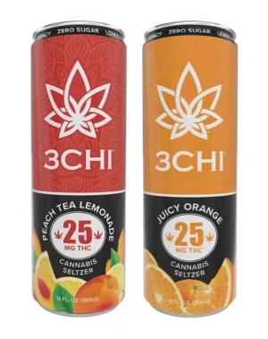 Delta 9 THC Seltzers – Sugar Free - 25mg - Meet the 3CHI Delta 9 THC Seltzer collection, now available in a smooth 25 mg THC per can. These alcohol-free, sugar-free seltzers strike the perfect balance between flavor and potency, offering a more elevated experience than the 10 mg lineup while remaining approachable and social.