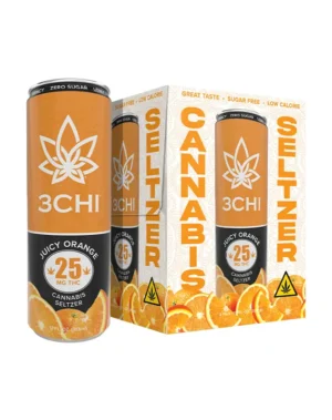Delta 9 THC Seltzers – Sugar Free - 25mg - Meet the 3CHI Delta 9 THC Seltzer collection, now available in a smooth 25 mg THC per can. These alcohol-free, sugar-free seltzers strike the perfect balance between flavor and potency, offering a more elevated experience than the 10 mg lineup while remaining approachable and social.